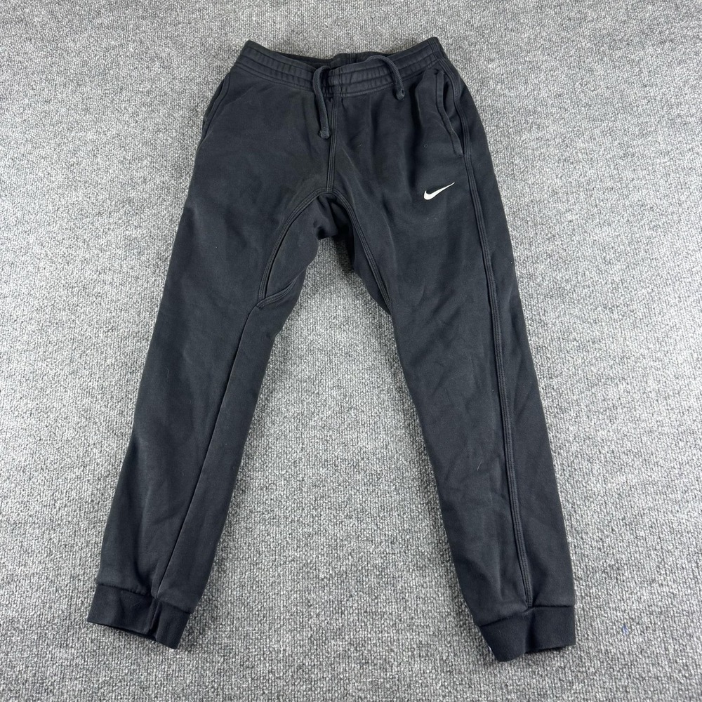 Nike Sweatpants Mens S Black Fleece‎ Joggers Elastic Waist Pockets Swoosh